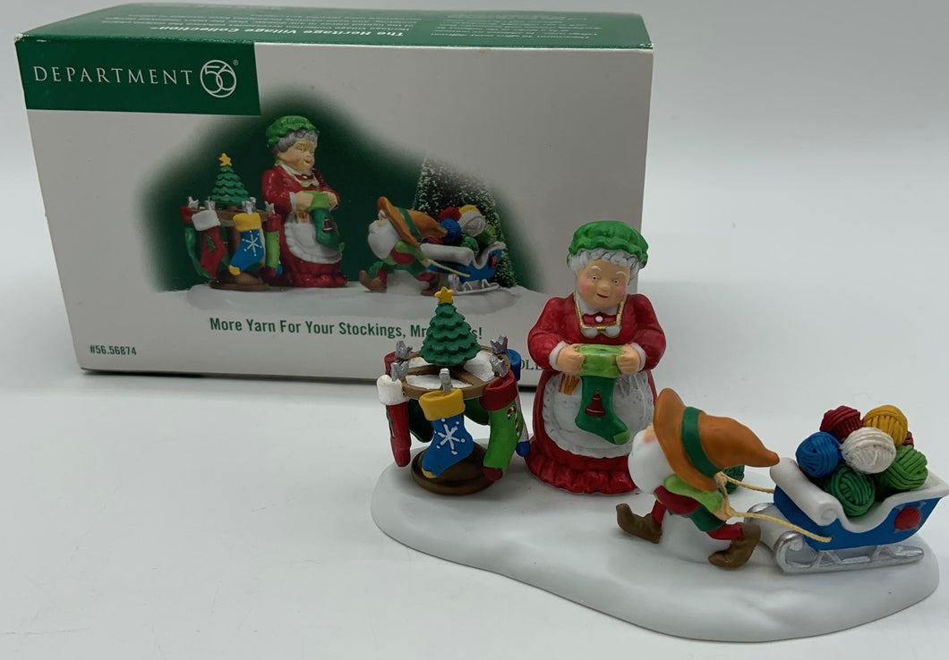 Dept 56- North Pole Series More Yarn for your Stockings, Mrs. Claus accessory