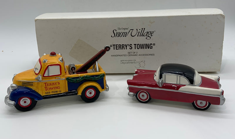 Dept 56- Snow Village "Terry's Towing" accessory - see note