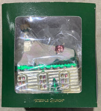 Load image into Gallery viewer, Dept 56- Snow Village "Steepled Church" Mercury Glass ornament
