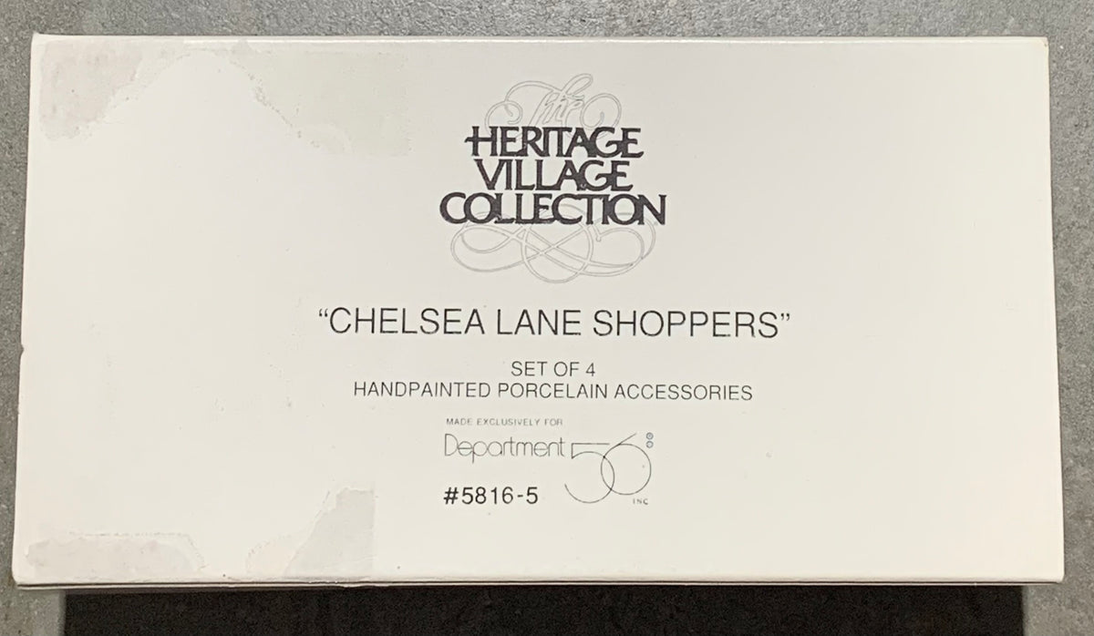Dept 56- Dicken's Village "Chelsea Lane Shoppers" accessory