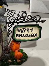 Load image into Gallery viewer, Dept 56- SV Halloween &quot;Spooky Village Sign&quot; accessory- see note
