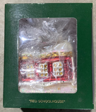 Load image into Gallery viewer, Department 56- New England Village "Red Schoolhouse" Mercury Glass ornament
