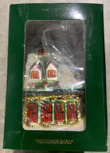 Load image into Gallery viewer, Department 56- North Pole "Reindeer Barn" Mercury Glass ornament
