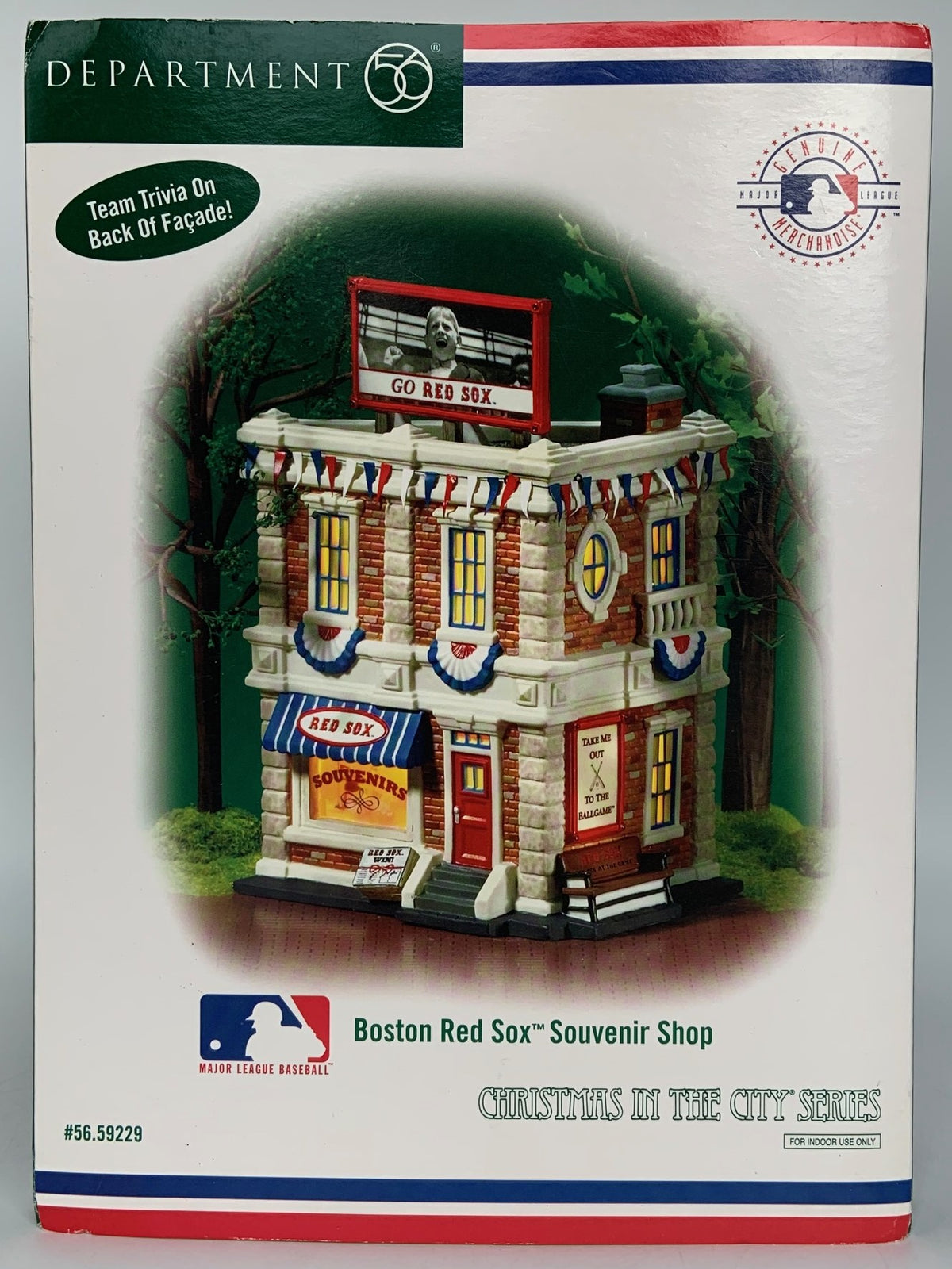 Department 56- Christmas in the City "Boston Red Sox Souvenir Shop"