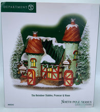 Load image into Gallery viewer, Department 56- North Pole Series &quot;The Reindeer Stables, Prancer &amp; Vixen&quot;
