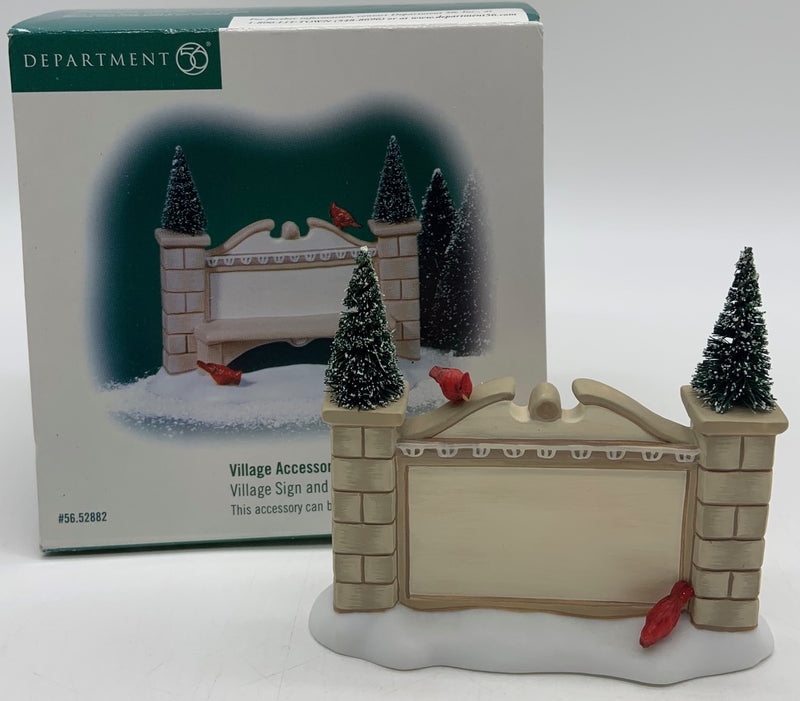 Dept 56- Village Accessories "Village Sign and Bench" accessory