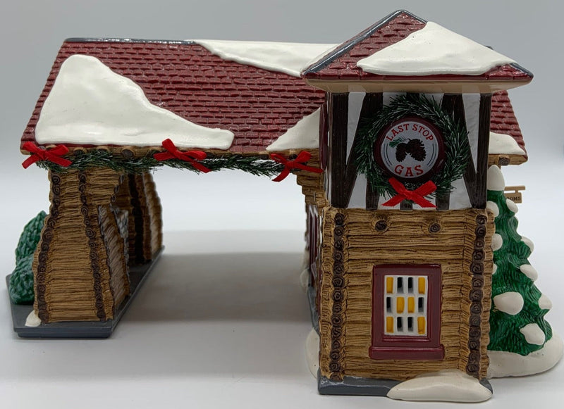 Retired Dept 56- Snow Village "Last Stop Gas Station"