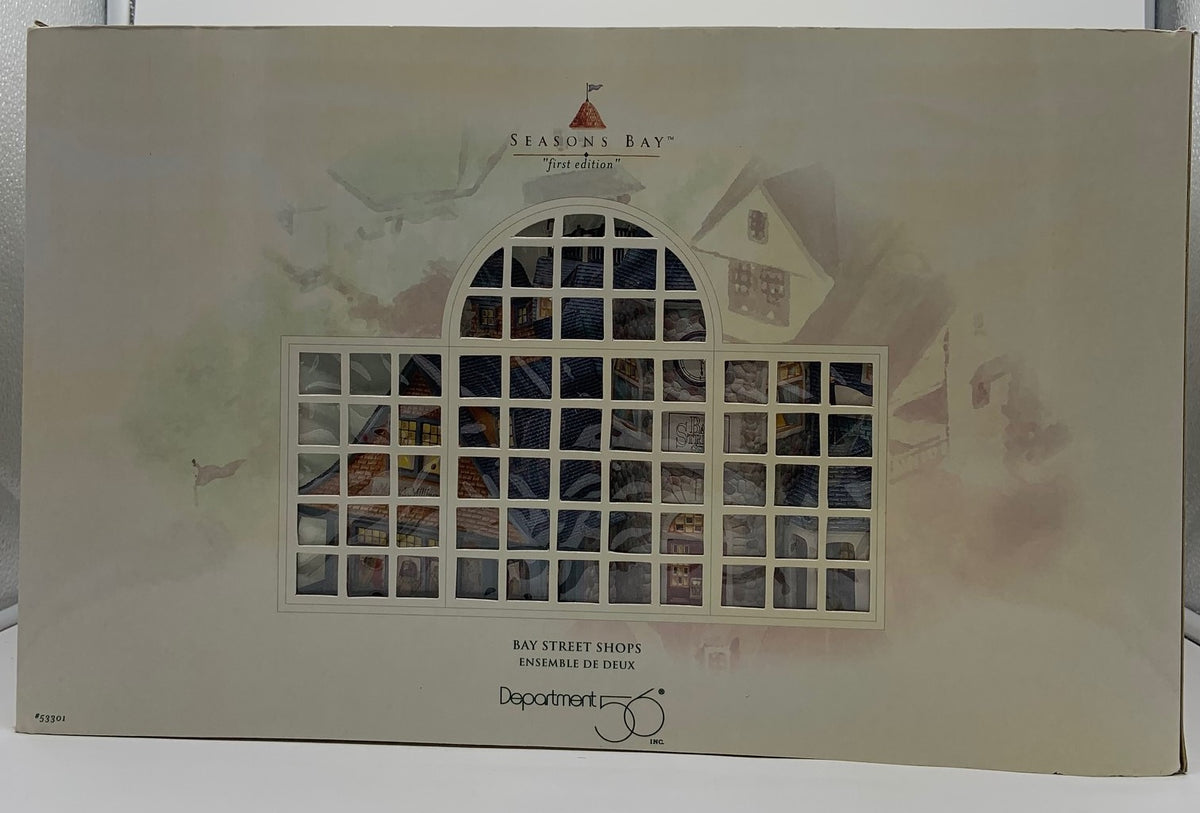 Department 56- Seasons Bay Series "Bay Street Shops" First Edition