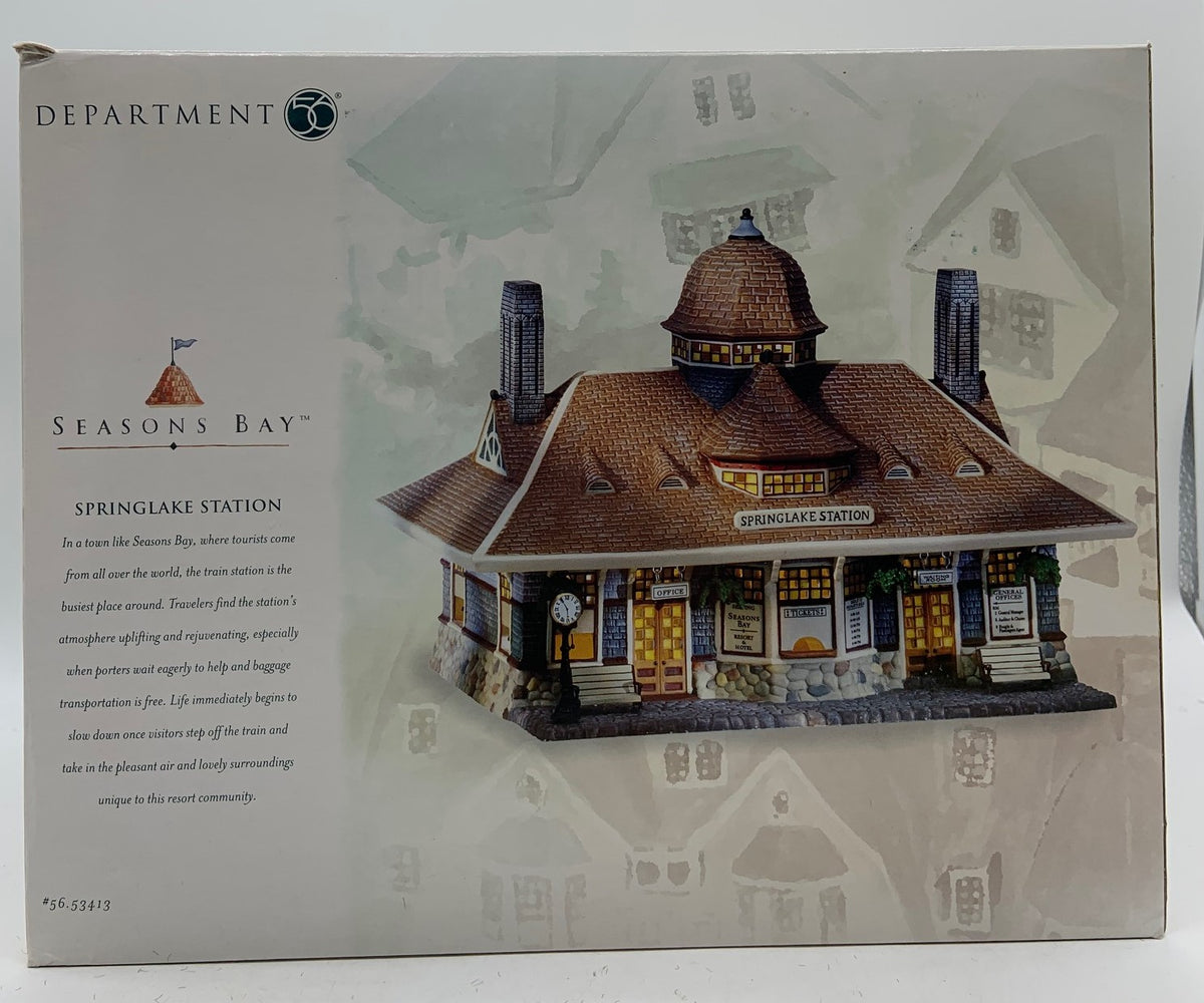 Retired Department 56- Seasons Bay Series "Springlake Station"