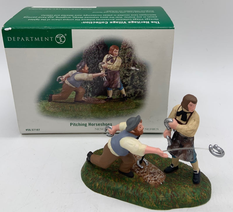 Dept 56- New England Village Series "Pitching Horseshoes" accessory