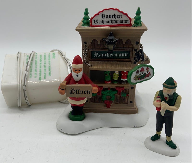 Dept 56- Alpine Village "Christmas Market the Holiday Smoker Booth"