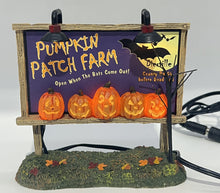 Load image into Gallery viewer, Department 56- Halloween &quot;Lit Pumpkin Patch Billboard&quot;
