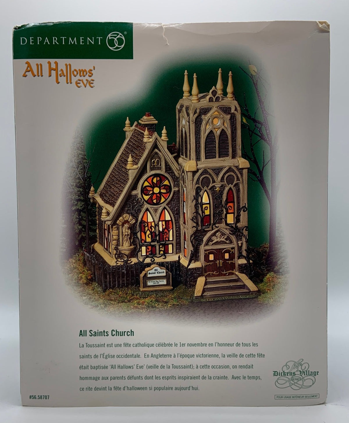 Department 56- Dickens' Village All Hallows' Eve  "All Saints Church"