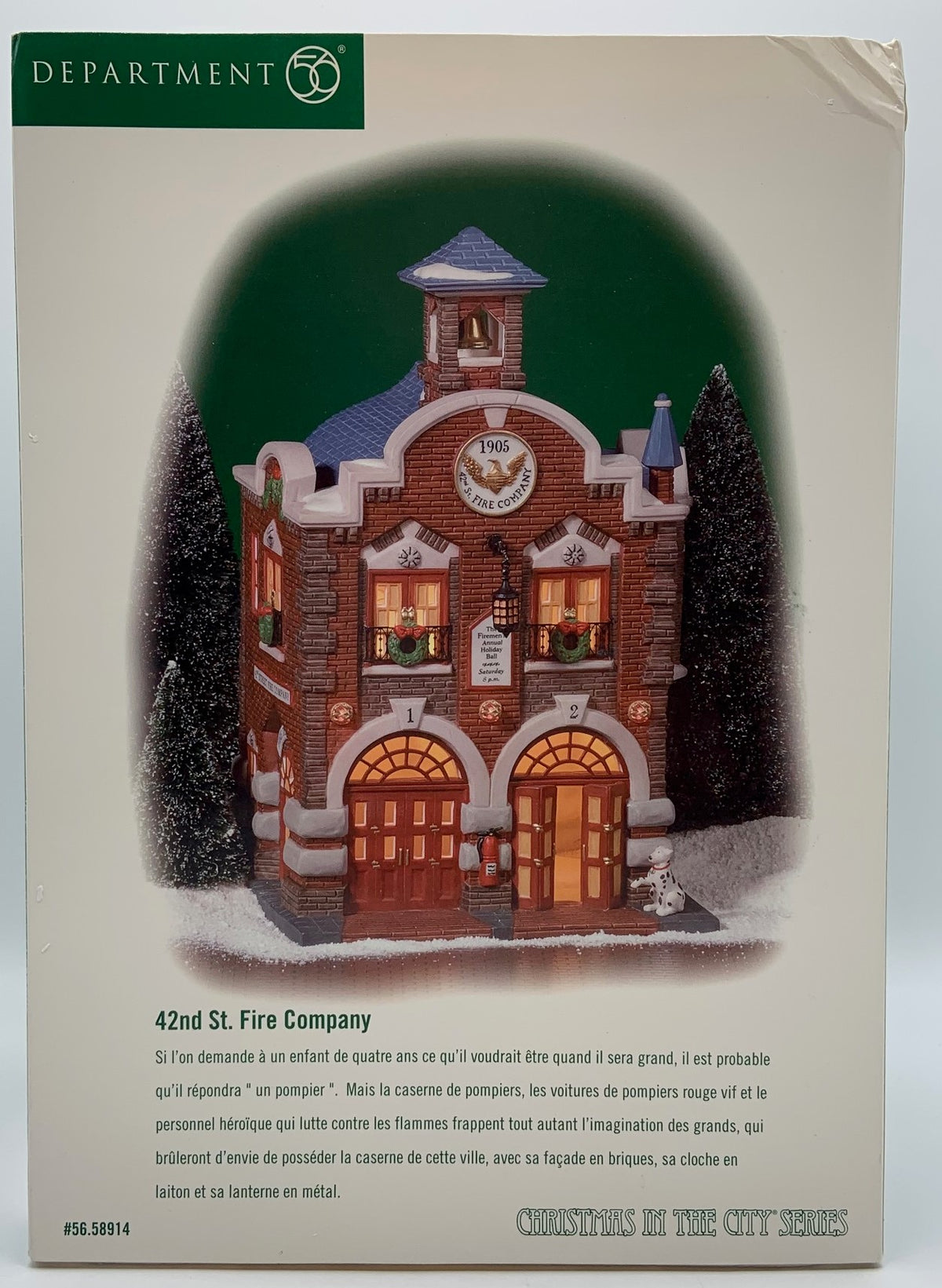Department 56- Christmas in the City "42nd St. Fire Company"