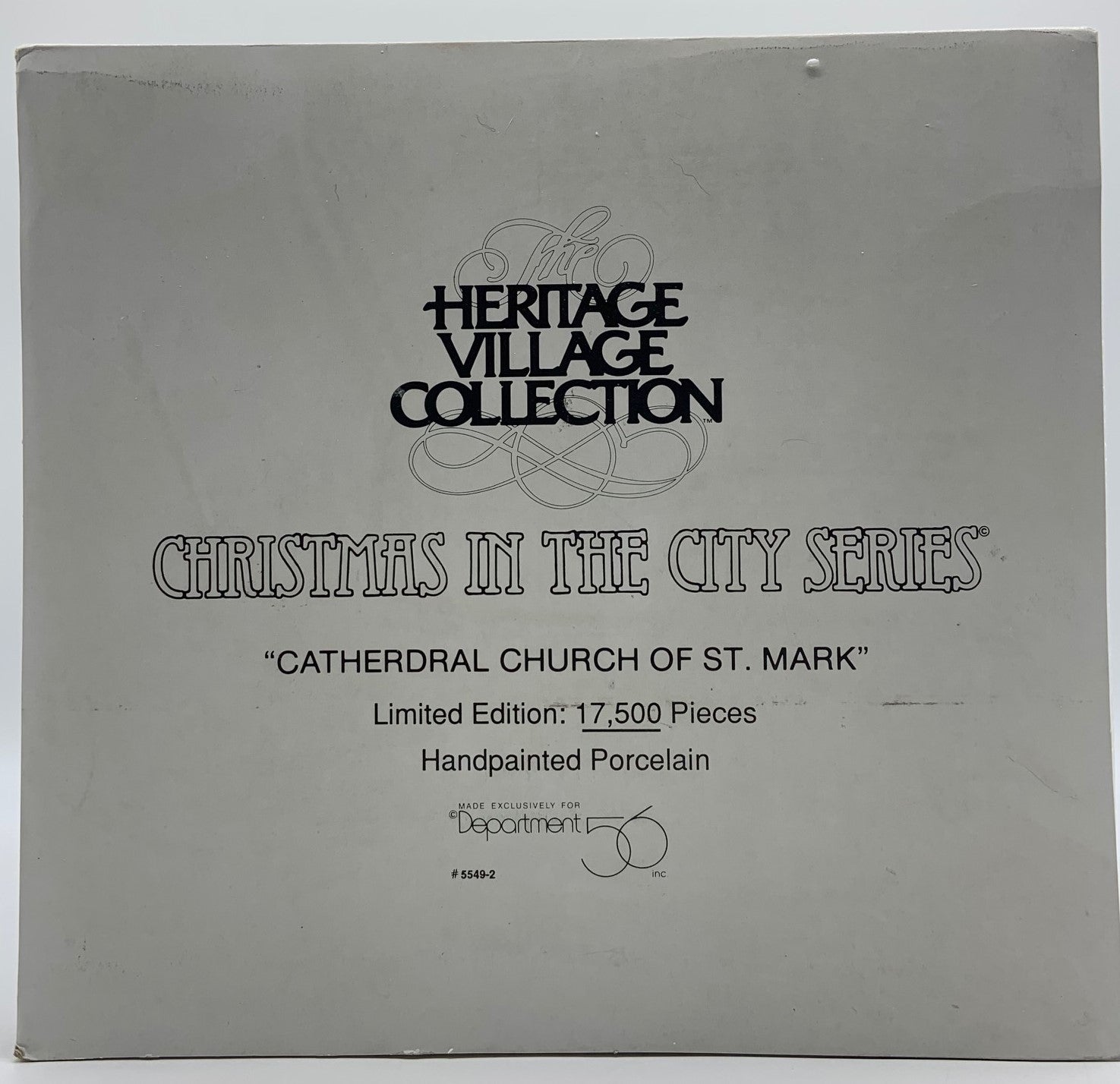Dept 56- Christmas in the City 
