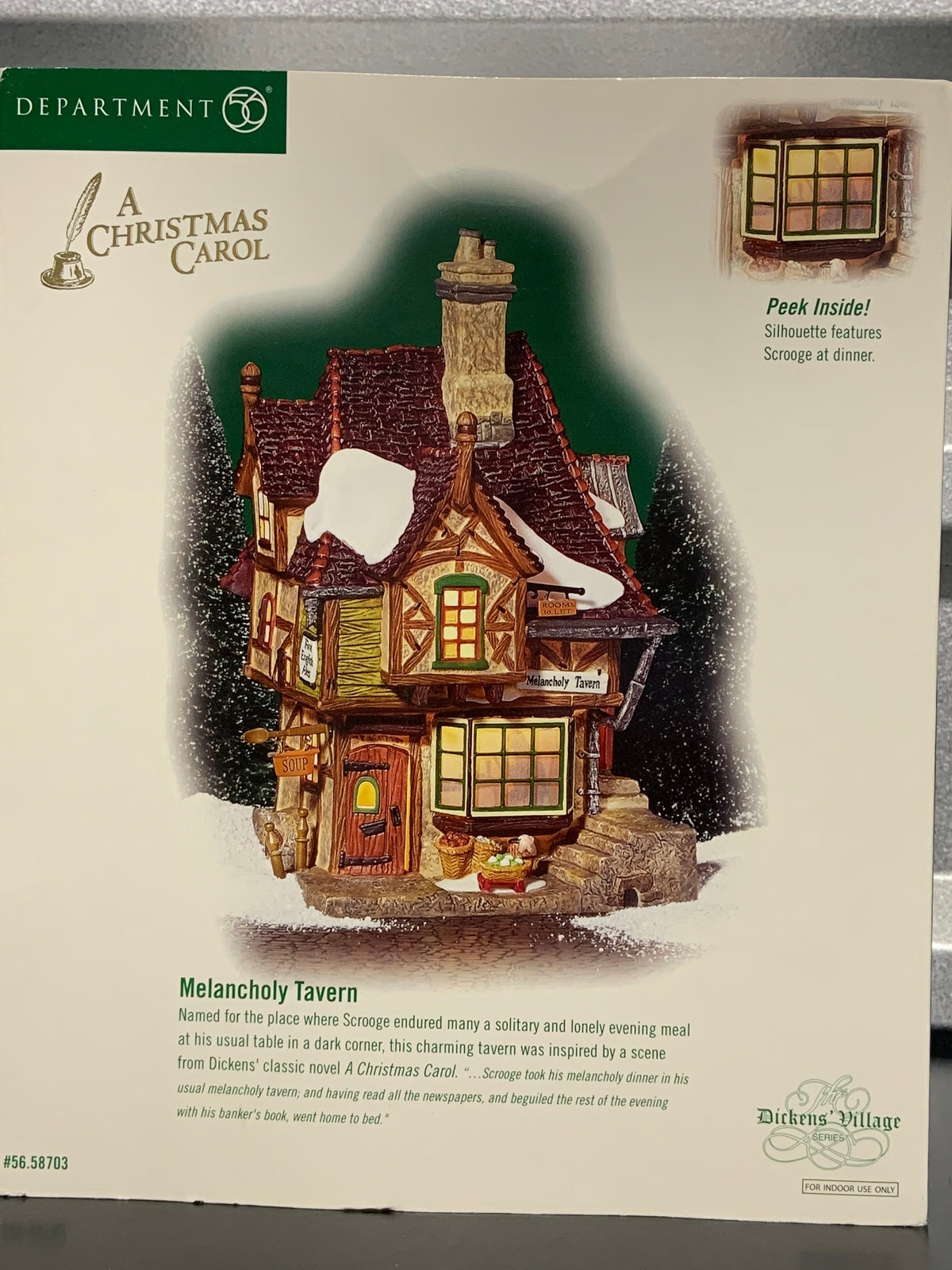 Retired Department 56- Dickens' Village "Melancholy Tavern"