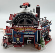 Load image into Gallery viewer, Dept 56- North Pole Village &quot;Hot Wheels Custom Car Shop&quot;
