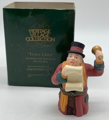 Dept 56 - Town Crier Hinged Trinket Box