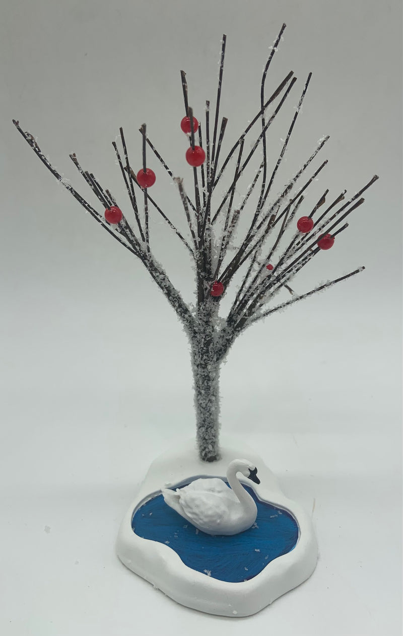 Department 56- Dickens Village "Seven Swans A-Swimming" tree 
