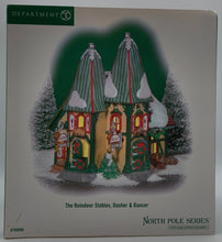 Load image into Gallery viewer, Retired Department 56- North Pole Series &quot;The Reindeer Stables, Dasher &amp; Dancer&quot;
