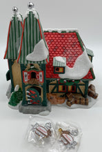 Load image into Gallery viewer, Dept 56- North Pole Series &quot;The Reindeer Stables, Dasher &amp; Dancer&quot;
