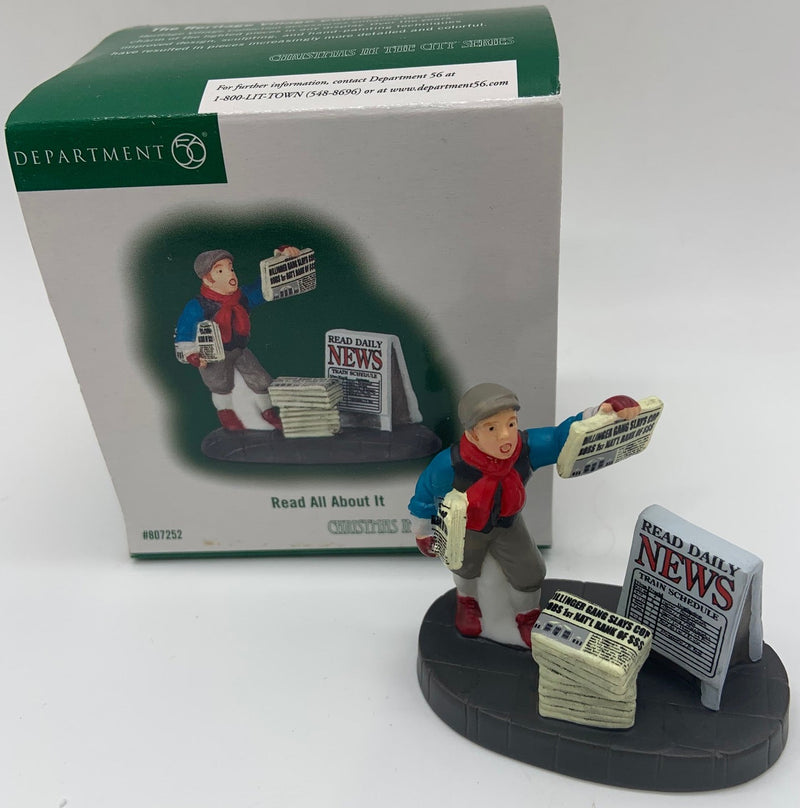 Dept 56- Christmas in the City "Read all About it" accessory