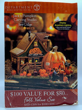 Load image into Gallery viewer, Department 56- Snow Village Halloween &quot;Jack&#39;s Pumpkin Carving Studio&quot; 

