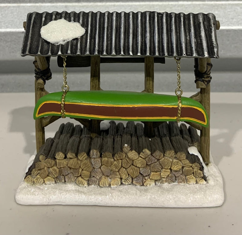Dept 56- Village Accessory Collections "Woodland Canoe Shelter"