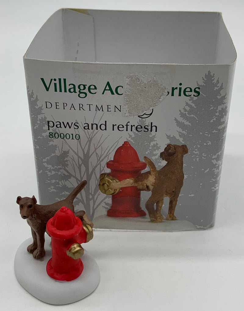 Dept 56- Village Accessories "Paws and Refresh"