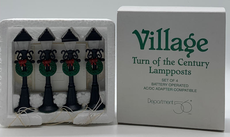 Dept 56- Village Accessories "Turn of the Century Lampposts" set of 4