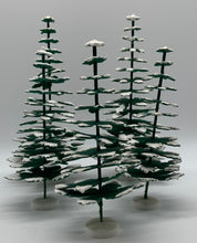 Load image into Gallery viewer, Dept 56- Village Accessories &quot;Frosted Evergreen, Papier-Mache&#39;&quot; trees accessory - see note
