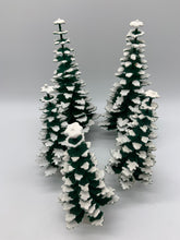 Load image into Gallery viewer, Dept 56- Village Accessories &quot;Frosted Evergreen, Papier-Mache&#39;&quot; trees accessory - see note
