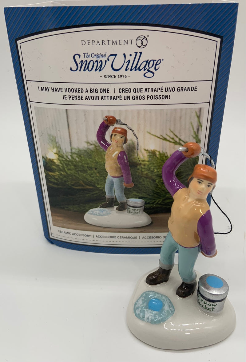 Dept 56- Snow Village "I May Have Hooked A Big One" NEW accessory