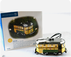 Dept 56- Snow Village Street Car NEW ornament
