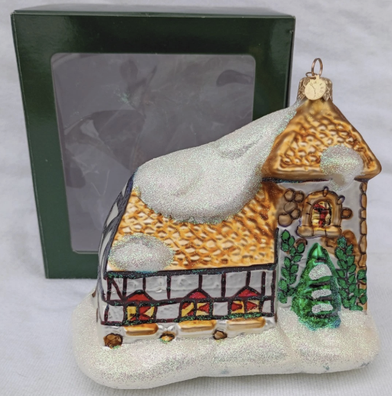 Dept 56- Dickens' Village "Dickens Village Church" Glass ornament