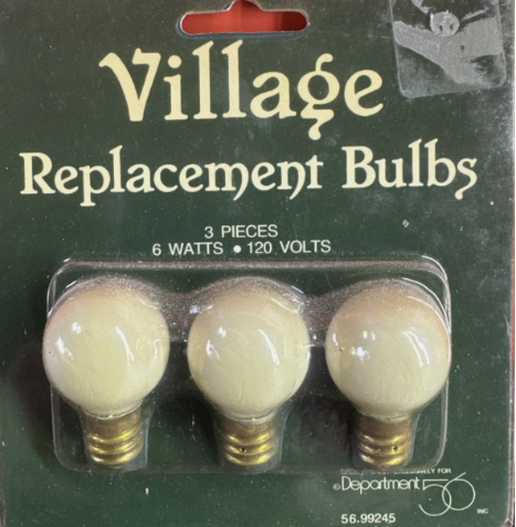 Dept 56- Village Accessories "Replacement Bulbs" accessory
