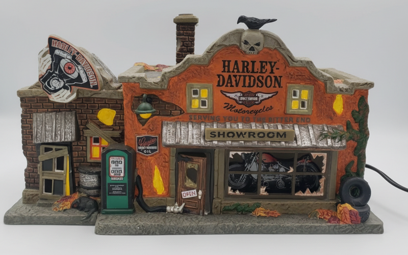 Dept 56- SV Halloween "Harley-Davidson's Last Chance Garage"