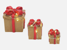 Load image into Gallery viewer, Dept 56- Village Accessories "Lit Festive Gift Boxes" accessory

