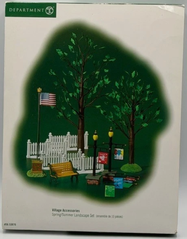 Dept 56- Village Accessories "Spring/Summer Landscape Set" accessory