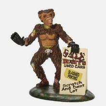 Load image into Gallery viewer, Dept 56- Snow Village Halloween "Rusty Scares up a Deal" accessory
