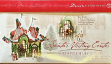 Load image into Gallery viewer, Dept 56- North Pole Series  "Santa's Visiting Center" Gift Set - see note
