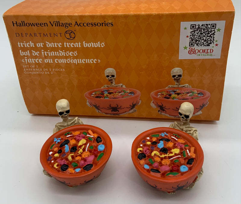 Dept 56- SV Halloween "Trick or Dare Treat Bowls" accessory