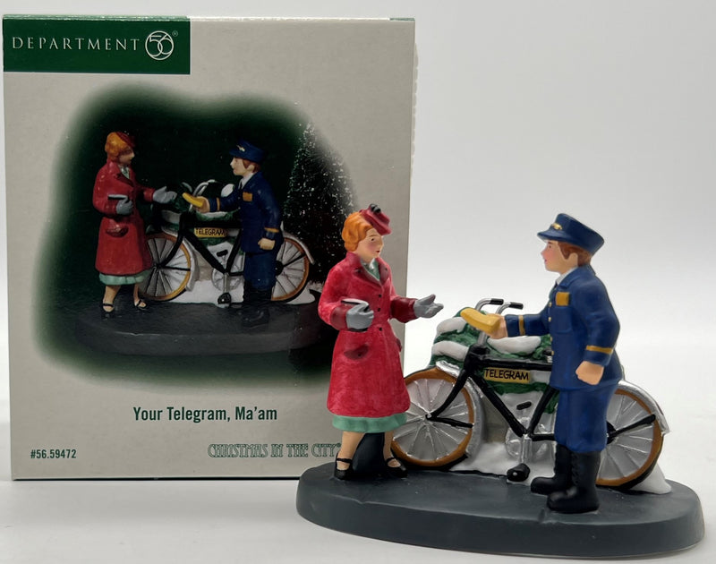 Dept 56- Christmas in the City "Your Telegram, Ma'am"