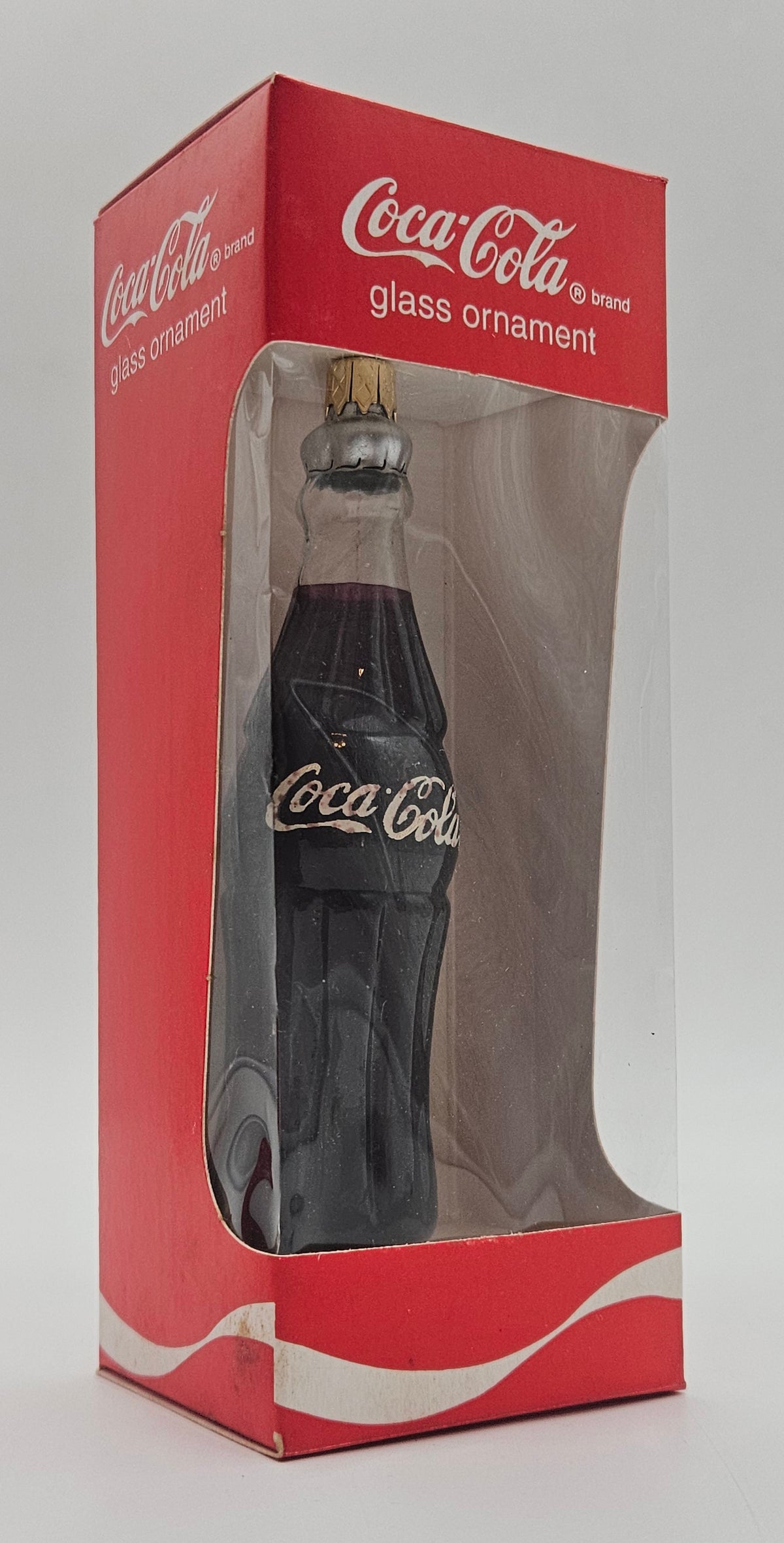 Coca-Cola – “Contour Bottle Glass Ornament” — original packaging