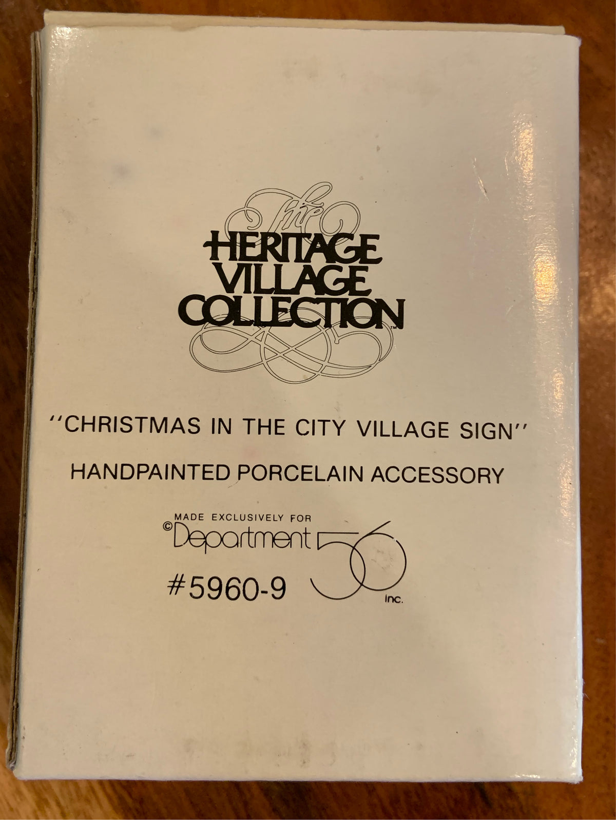 Dept 56- Christmas in the City "Christmas in the City Village Sign"