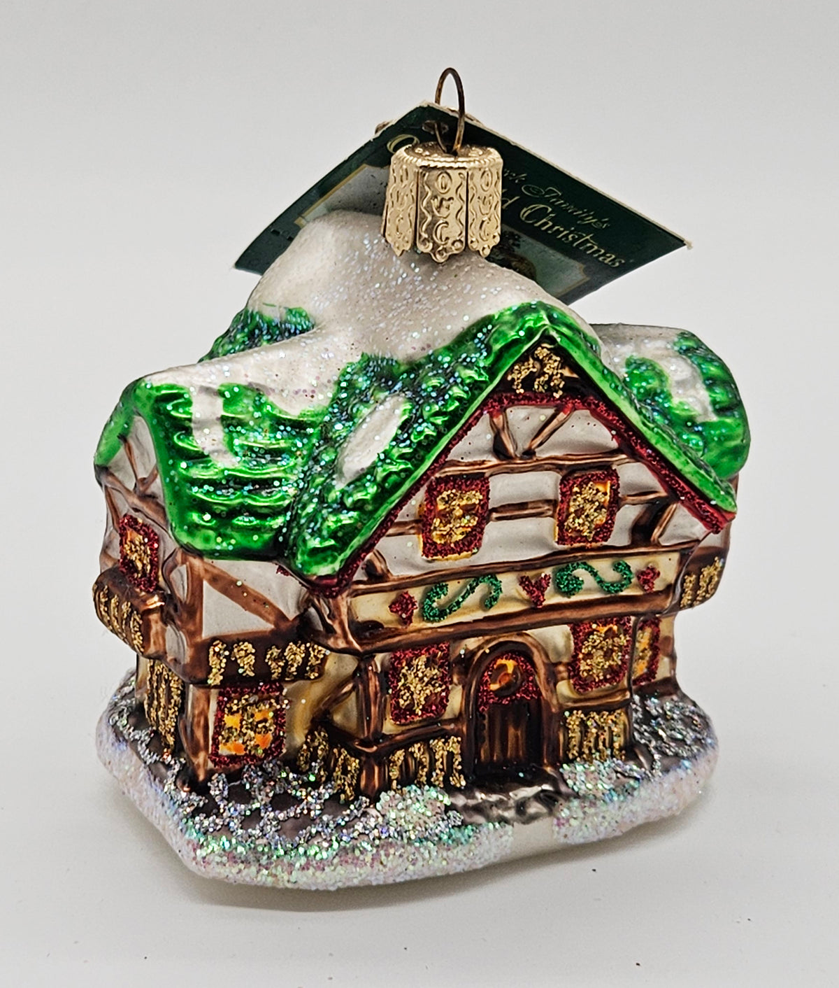 Old World Christmas Alpine House ornament #20042 – front ornament view