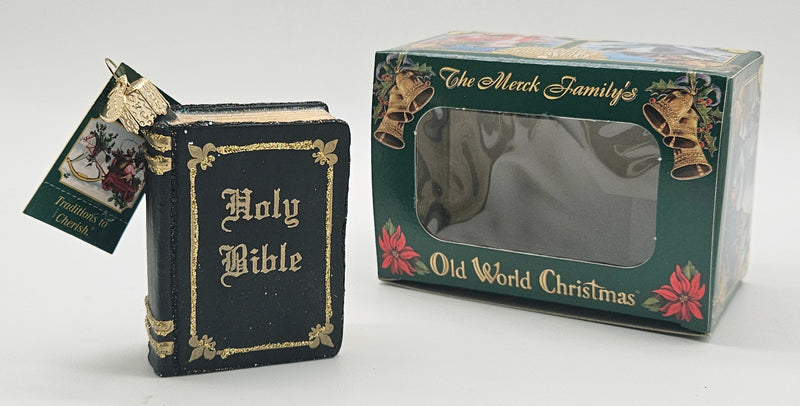 Old World Christmas – “Bible Black” — with original box