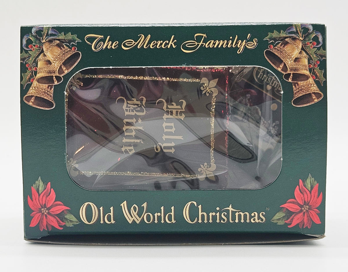 Old World Christmas – “Bible Red” — original packaging