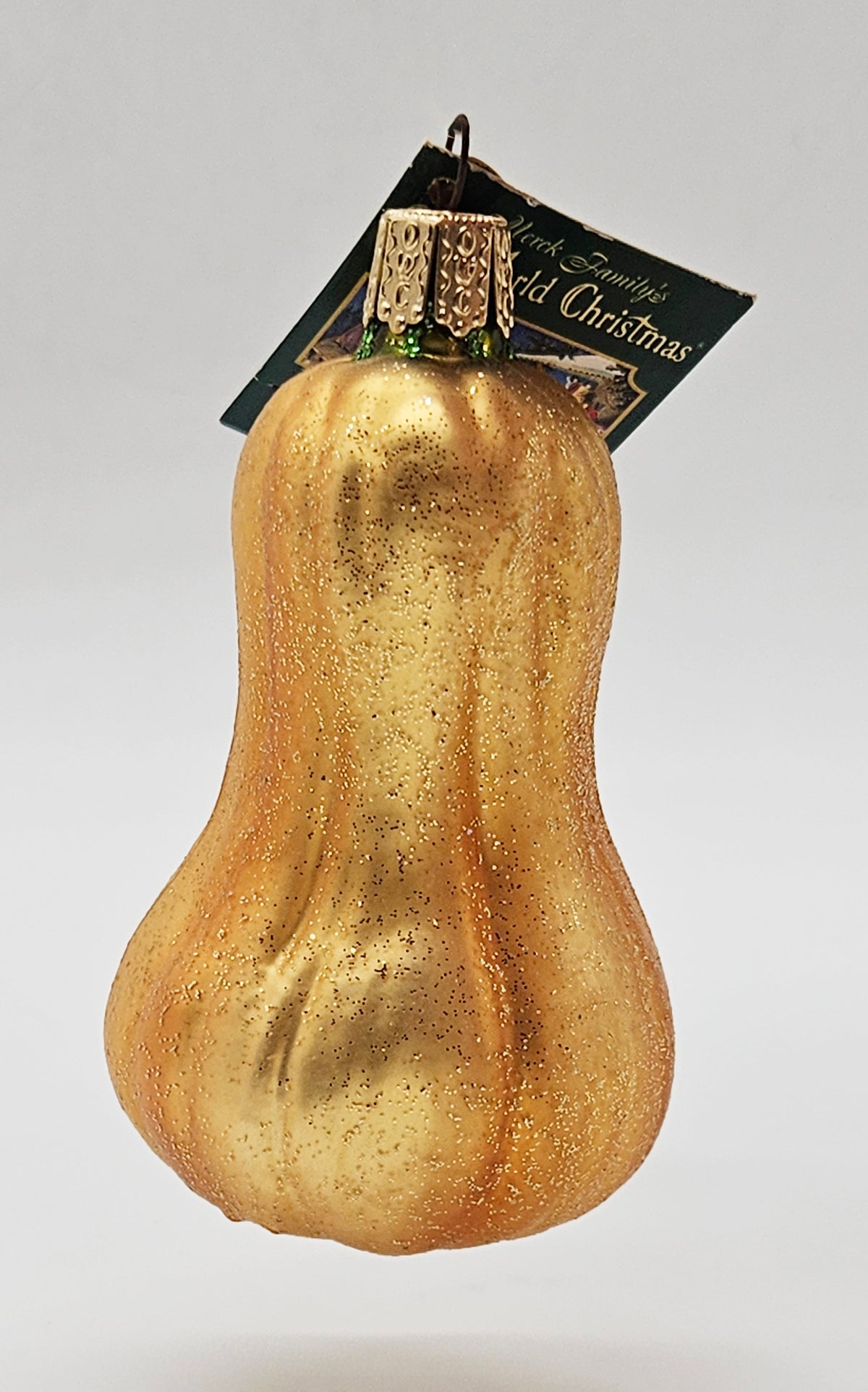 Old World Christmas Butternut Squash ornament #28091 – front ornament view