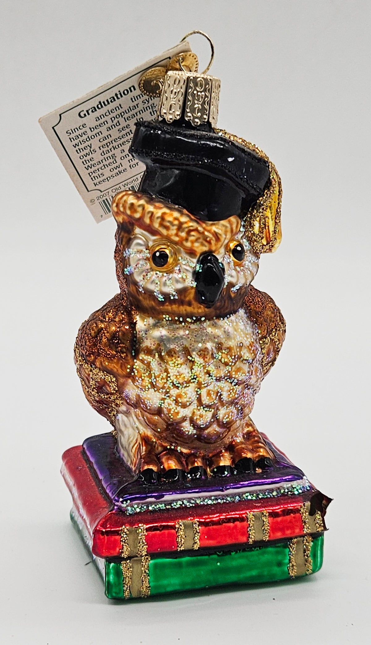 Old World Christmas Graduation Owl ornament #16051 – front ornament view